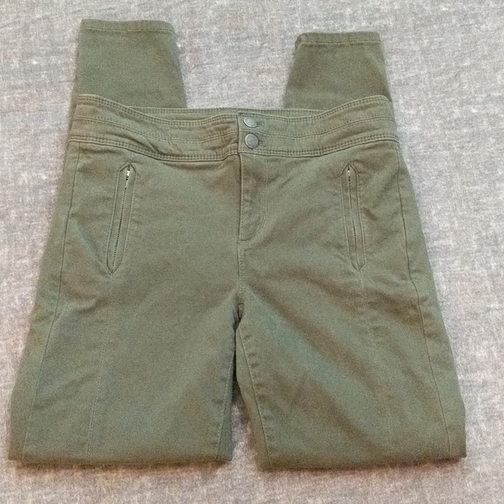 LOFT Army Green Stretch Skinny Leggings Pa…